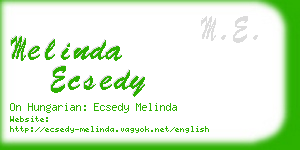 melinda ecsedy business card